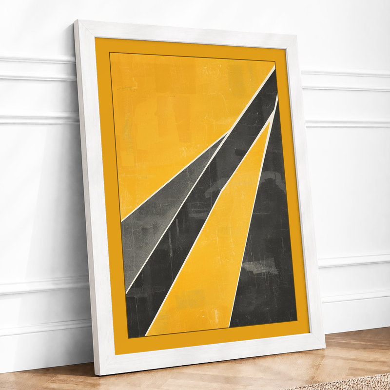 Urban Angular Forms Industrial - Framed Print, A4 - 29.7 x 21.0 cm, White