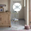 Table d'appoint luxueuse blanche et dorée à 3 niveaux P16 x 39,5 po