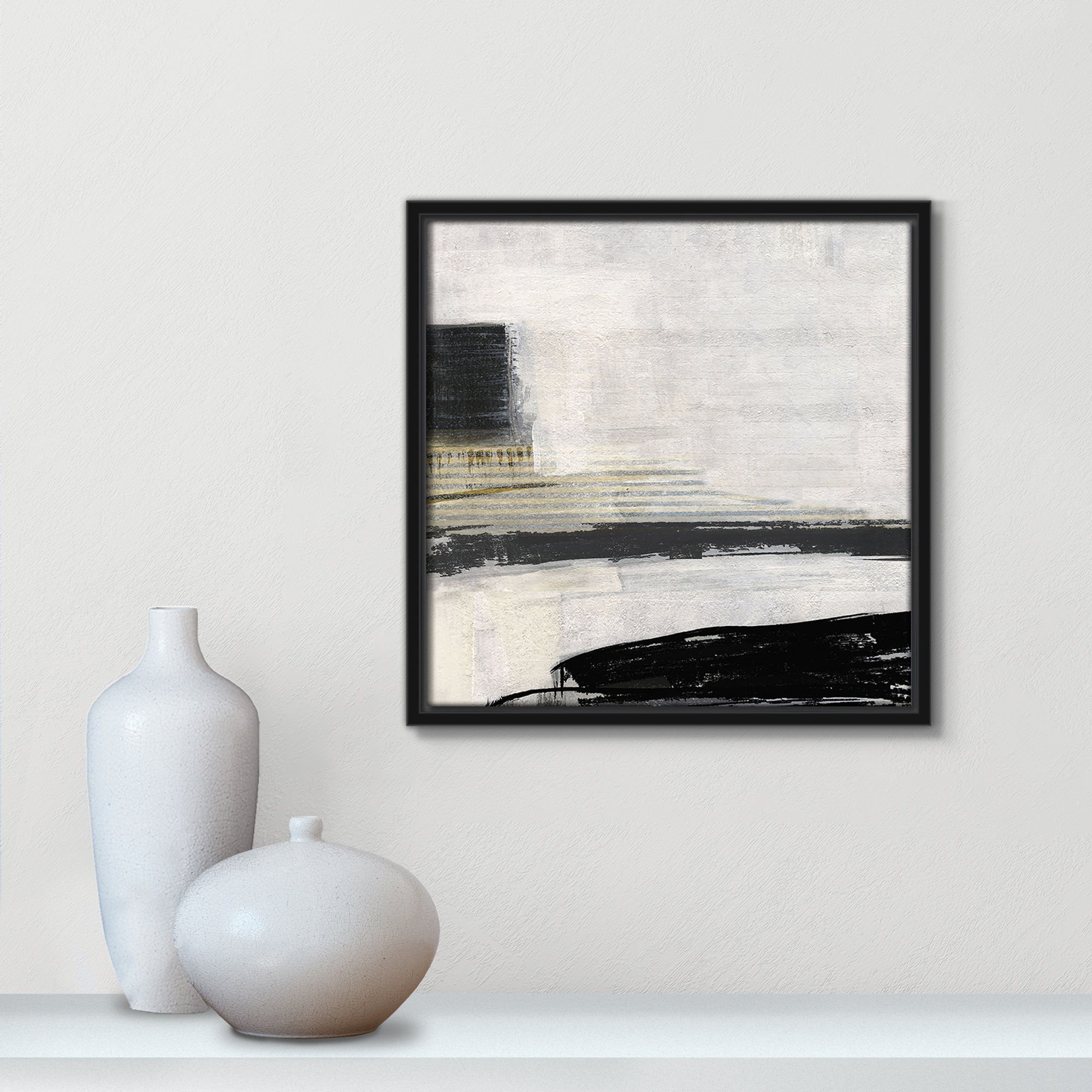 La Bande I Print by Sally Swatland, 13.5" H x 13.5" W, Black