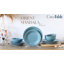 Orient Mandala Aquamarine, 12 Piece Dinnerware Set, Service for 4
