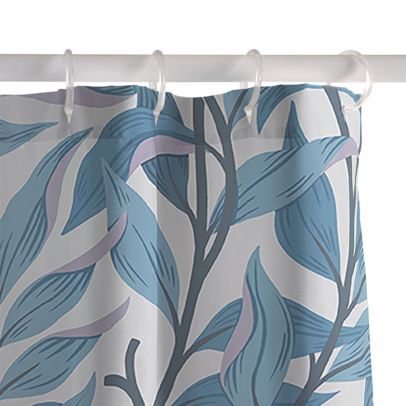 Rideau de douche Avenie Romantic Botanica IV, Bleu floral 27