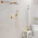 Calder 2 Functions Wall Mounted Square Shower System in Brushed Gold