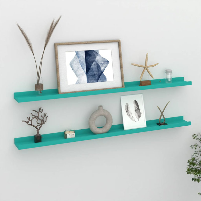 Gracelan 2 Piece Picture Ledge Wall Shelf, Grey, 3 cm H x 100 cm W x 9 cm D