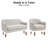 65'' W Loveseat Sofa With Armchair Modern Upholstery Living Room Set-128838854