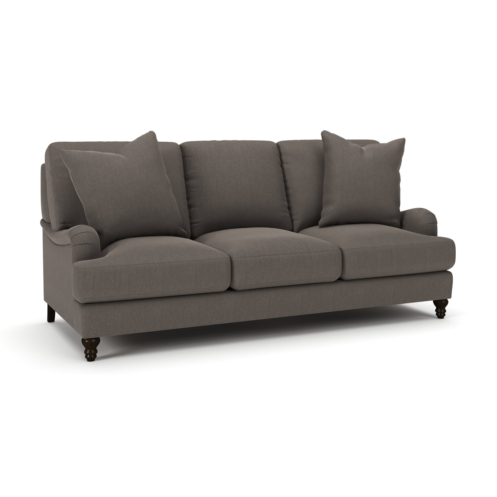 Walters 88'' Sofa, Drusky Charcoal Sustain® Basketweave