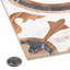 Grille de 8 po brun Iatelle Anatol Carreau en porcelaine mat à motif Encaustic