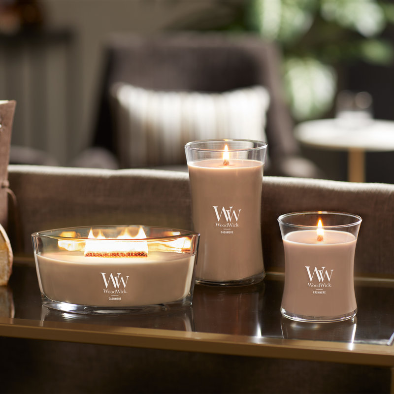 Grande bougie sablier WoodWick® Praline, Chevreuil