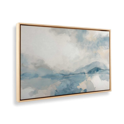 Misty Blue Reflections, reproduction sur toile dans un cadre