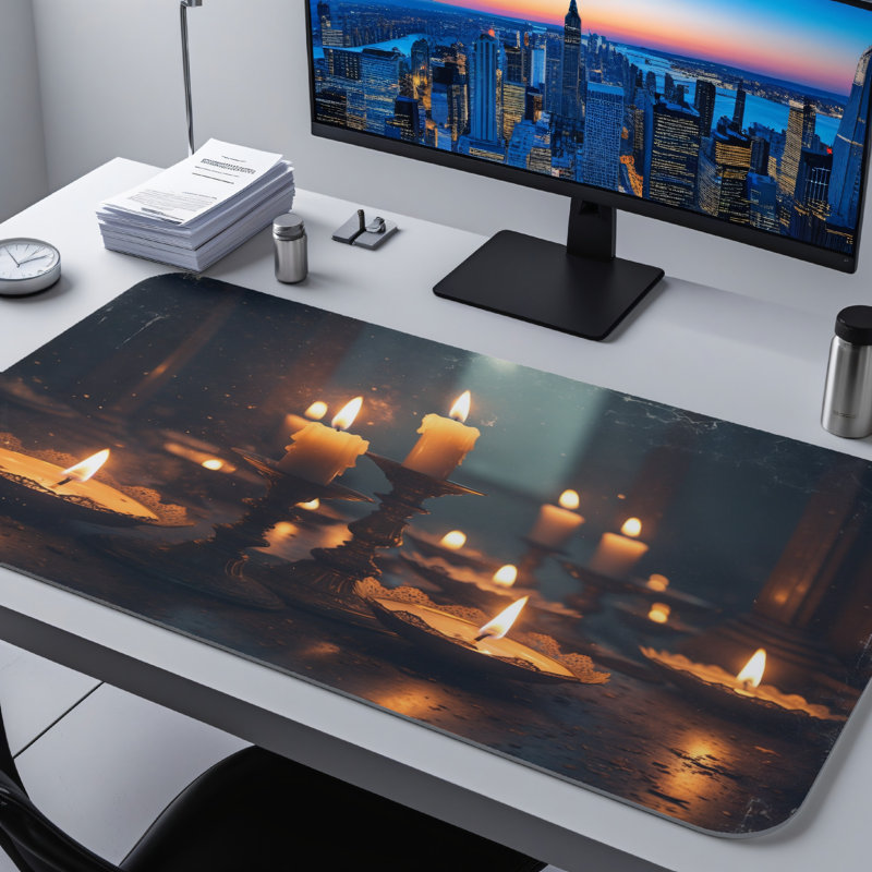 Polyester Desk Pad, 31.5x15.5