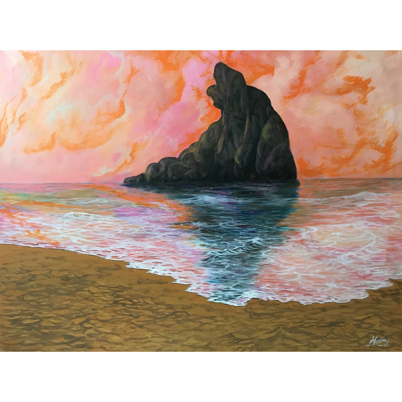 Seascape_403 Print by Alicia Lopez, Black Framed Paper, 25.25" H x 31.25" W