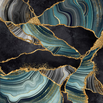 Abstract Marble Background - Wrapped Canvas Painting