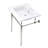 Kingston Brass Edwardian 25-Inch Ceramic Console Sink with Brass Legs (4-Inch, 3-Hole)-50890467