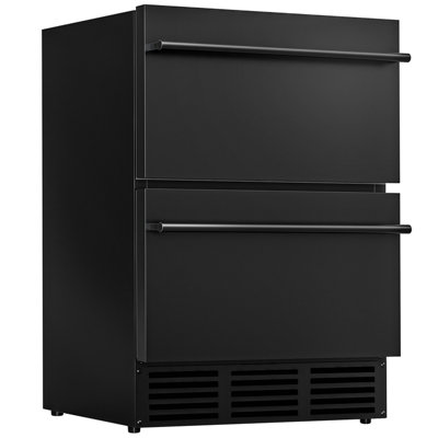 Euhomy 23.5"W 5 Cubic Feet 160 Cans Under-Counter Beverage Refrigerator- Freestanding/Built-In/Under Counter Cooler With Commercial Grade Double Stain on Fridge.com