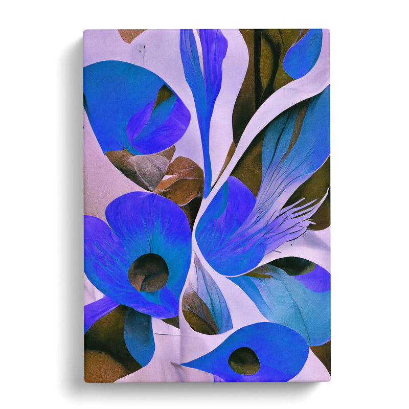 Modern Abstract Flowers No.1 - Wrapped Canvas, 60cm H x 40cm W x 3cm D