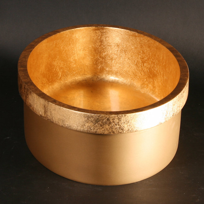 Vetro Freddo 21'' L Bathroom Sink, Gold Leaf