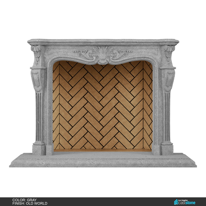 Ani Fireplace Surround, Old World Gray