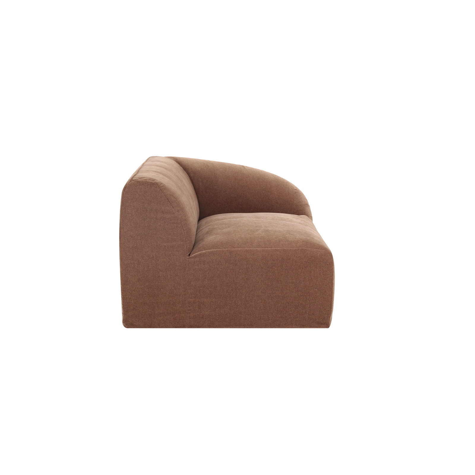 Wilde Right Arm Corner Chair, Latte Loft Canvas 