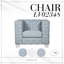 Fauteuil de bar chic bleu: revêtement en chenille, assise moderne à base de bois: matériau, structure