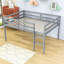 Lit mezzanine double en bois avec garde-corps Heikea par Harriet Bee-188528804