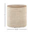 Rangement beige en laine et bois de manguier tissé à la main avec un style contemporain, fonction polyvalente, couvercle amovible, profondeur de 16,7 po, largeur, hauteur de 17 po, poids de 15 lb, utilisation intérieure seulement, limite de poids de 250 lb,