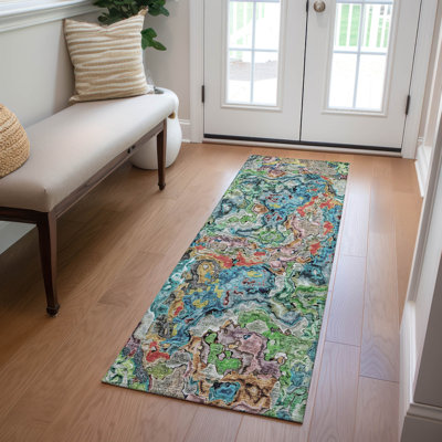 Malchow Washable Abstract Area Rug 