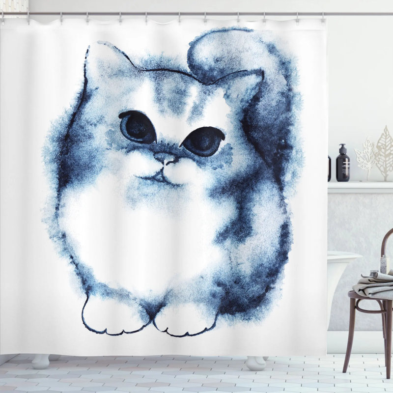 Ensemble de rideau de douche + crochets, H 70 po x l 69 po