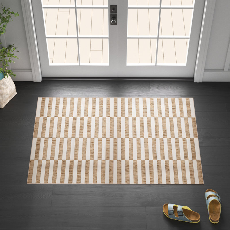 Robinson Striped Indoor / Outdoor Rug, Rectangle 4'1" x 6'1"