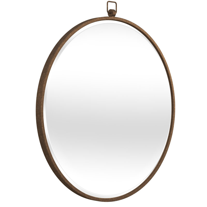 Alariz Modern & Contemporary Beveled Accent Mirror, Antique Bronze