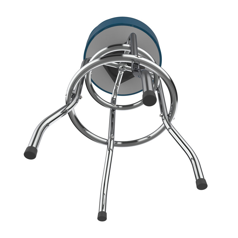 Commercial Grade Chrome Swivel Bar Stool with Vibrant Team Colors  , Miami Dolphins