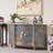 Grey Hand-Painted Accent and Buffet Cabinet