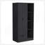 Armoire-penderie Memphis avec 4 tablettes de rangement et 1 tiroir noir-851158556