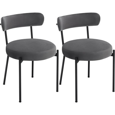 51cm H Upholstered Upholstered Back Cantilever Chair