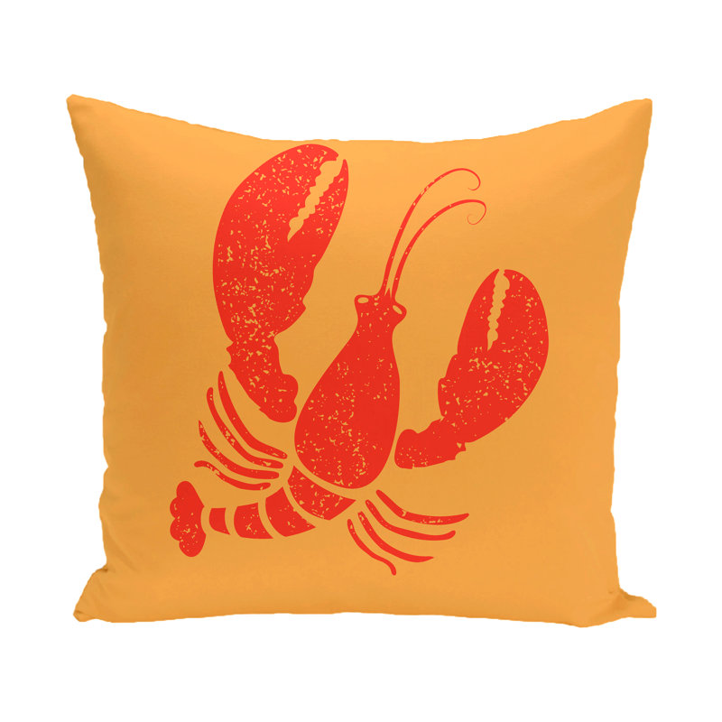 Nautical Nights Outdoor Reversible Throw Pillow, 18"x18", Yellow