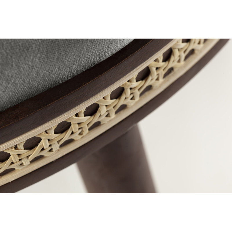 Alma Upholstered Dining Chair, Fog Velvet