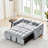 Modern Velvet Convertible Sleeper Sofa Bed-392989069