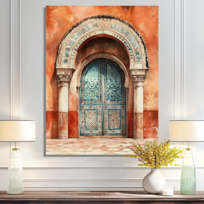 Desert Doorway Canvas, Moroccan Arch Wall Art, Arched Doorways Of Marrakesh