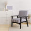 Fauteuil d'appoint rembourré à motif de chevrons bleu à motif zigzag-618847953