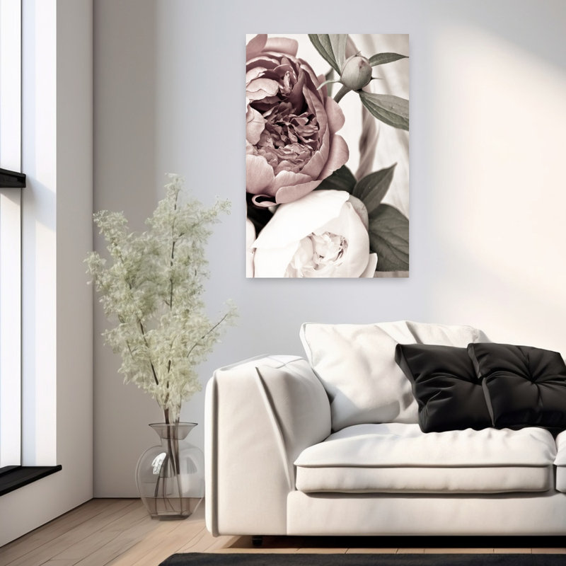 Opulent 2, art floral contemporain, H 36 po x l 24 po