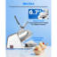 Broyeur à glace pilée, 130 kg/h, machine à granita électrique à 4 lames, 300 W, 2000 tr/min, pour usage domestique et professionnel, en acier inoxydable avec bol et couvercle, couleur argent.