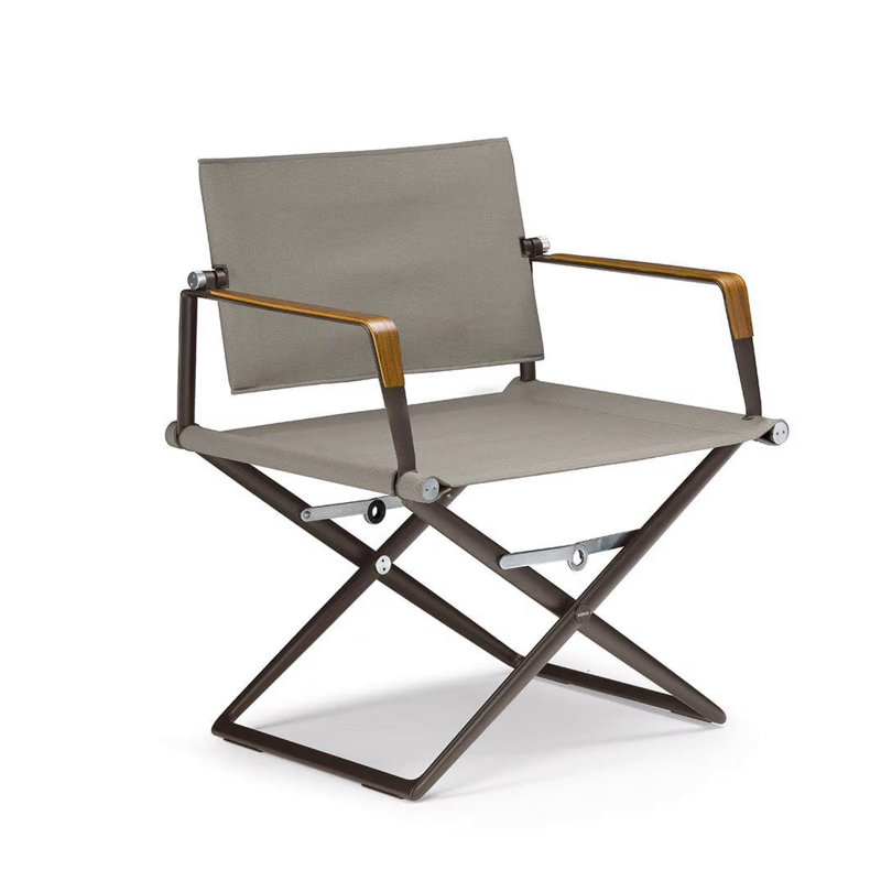 Seax Outdoor Dining Armchair, White, Sail Taupe