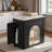 Kitchen Island With Extendable Tabletop, Power Outlet, Side Storage Area And Built-in Led Light Strip-726148432