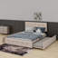 Grand lit plateforme tapissier avec 2 tiroirs et un lit gigogne-1374349307