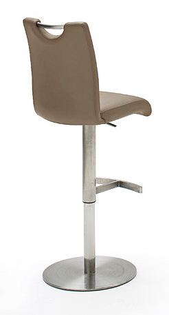 Alida Swivel Upholstered Adjustable Height Counter Stool with Metal Frame, Cappuccino