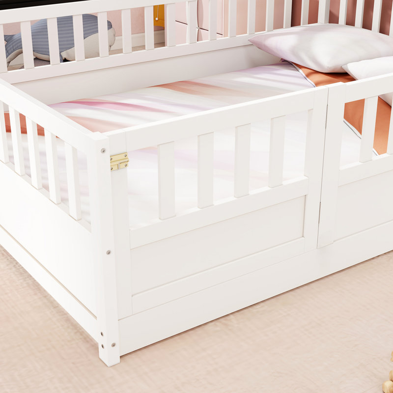 Lit double pleine grandeur, Blanc, Lit double