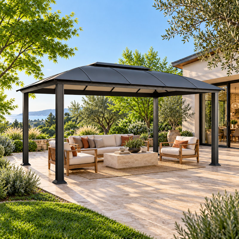 Cambridge Aluminum Patio Gazebo, 16 Ft. W x 11 Ft. D