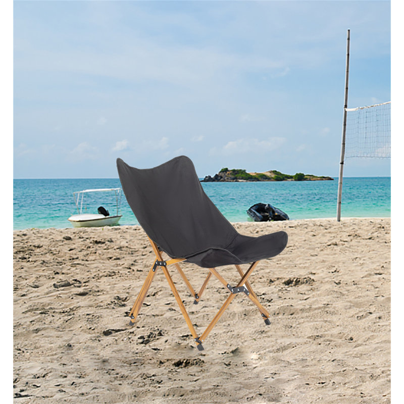 Chaise de camping pliante Demilouise, Noir