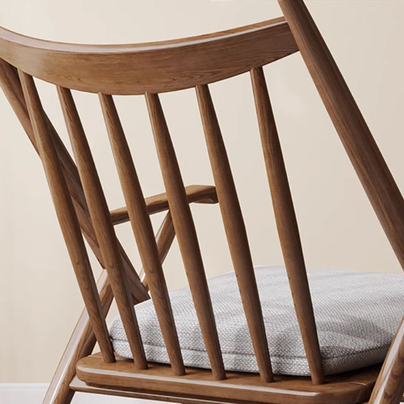 Chaise berçante en bois massif Nordic, Gris