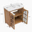 Meuble-lavabo 31 po avec lavabo en céramique, poignées en bronze et verre trempé 31 po-1782516385