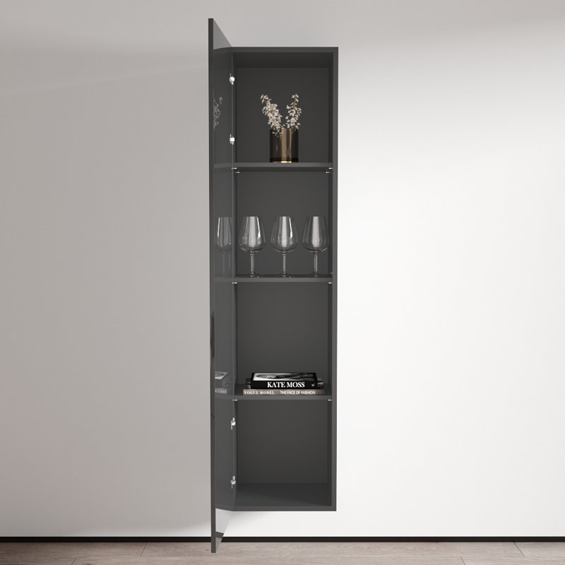 Fly Modular Floating Storage Bookcase, Grey