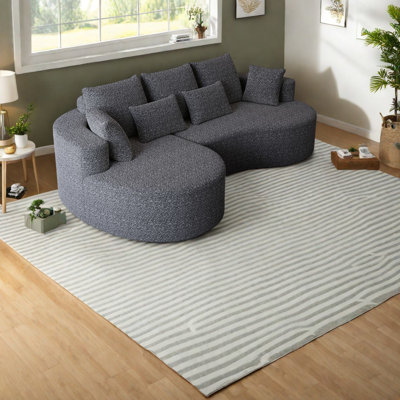 Canapé modulaire spacieux en chenille pour salon